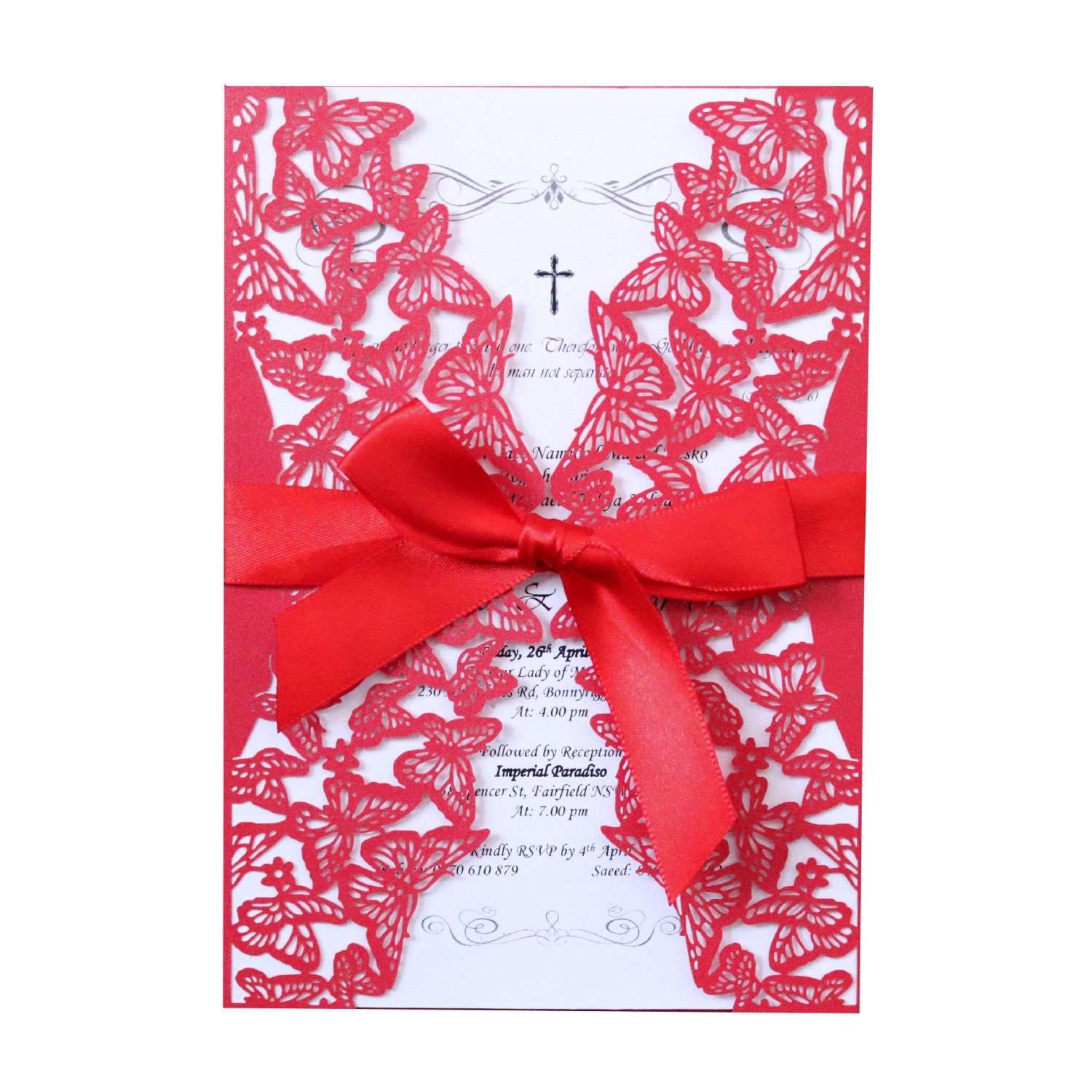 Laser Invitation Card Holiday Greeting Card Iridescent Paper Customization